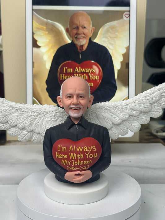 Custom Memorial Bust Sculpture for Dad