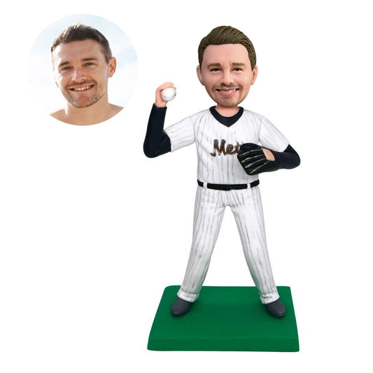 custom male mets baseball player bobbleheads
