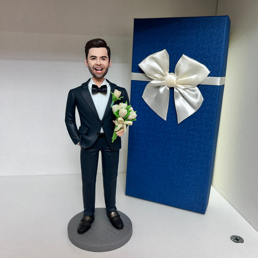 Fully Custom Bobblehead From Photo With Engraved Text