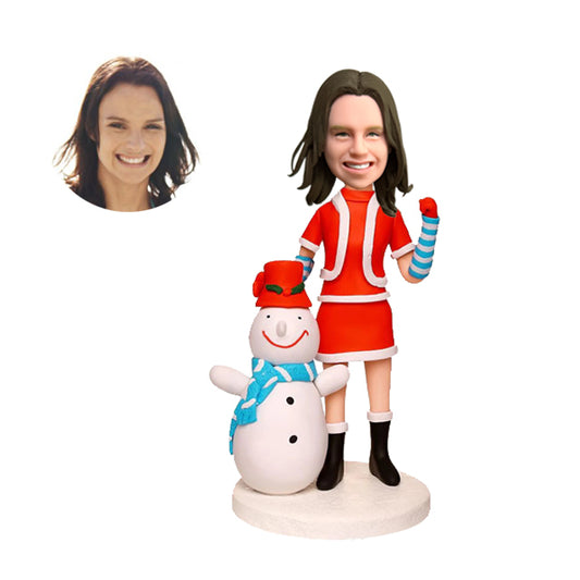 Custom Bobbleheads Come On, Make a Snownman  Personalized Bobbleheads for the Special Someone as a Unique Gift Idea