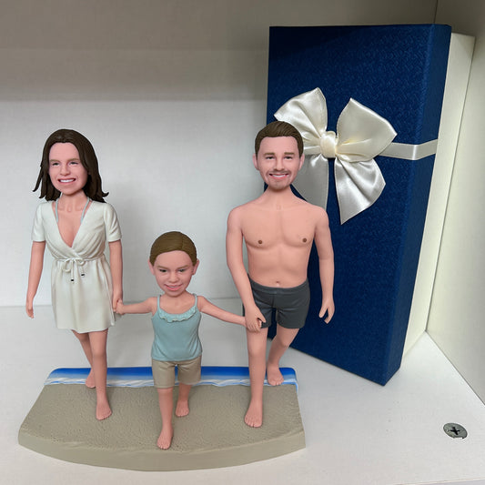 Fully Customizable family Custom Bobblehead With Engraved Text