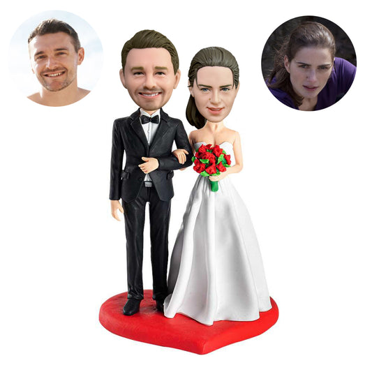 custom wedding bobbleheads for cake topper