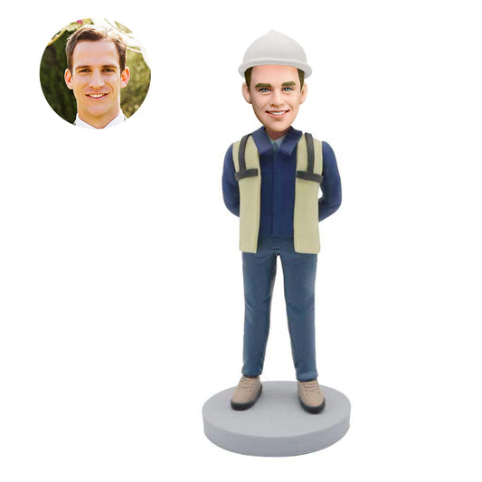 custom professional male engineer architect bobbleheads