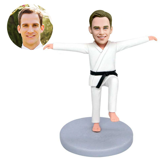 custom male karate bobbleheads