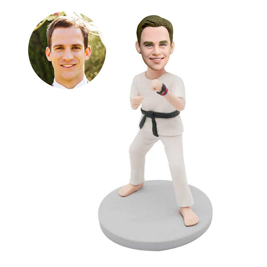 custom male karate taekwondo bobbleheads