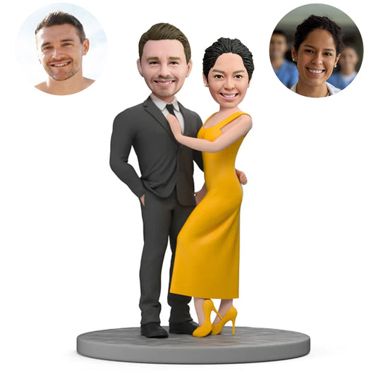 custom wedding bobbleheads couple