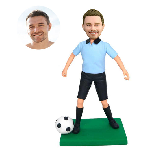 custom professional male soccer player bobbleheads