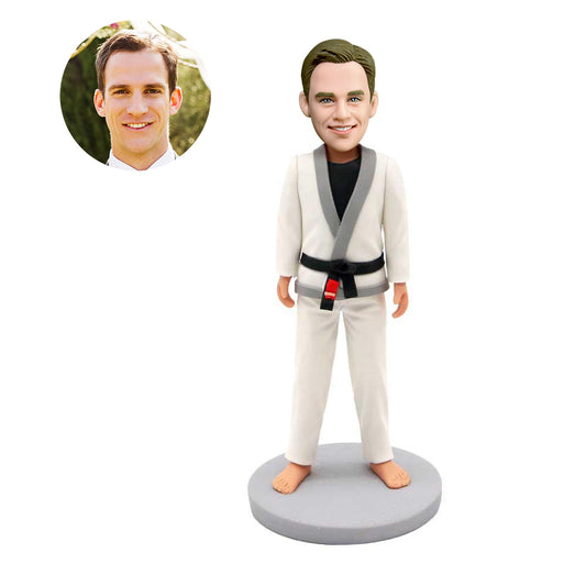 custom cool male karate taekwondo bobbleheads