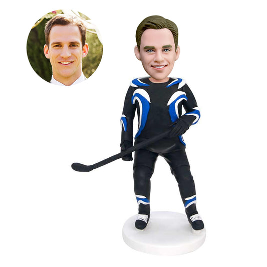 custom male ice hockey bobbleheads