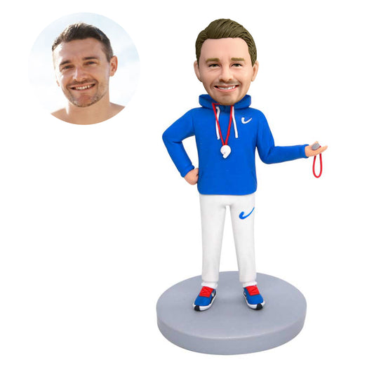 custom male basketball coach bobbleheads