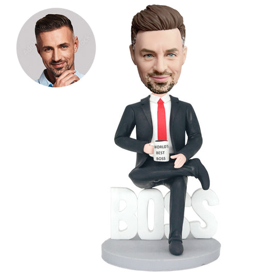 custom cool male boss bobbleheads