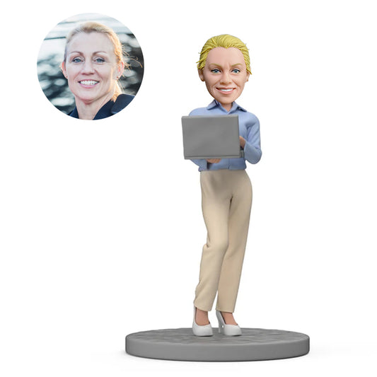 custom female boss bobbleheads