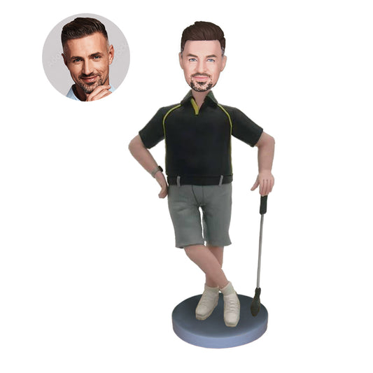 Cool Golfer Male Custom Bobbleheads