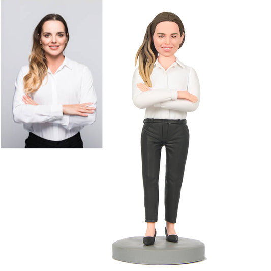 Fully Customizable Business Female Custom Bobblehead