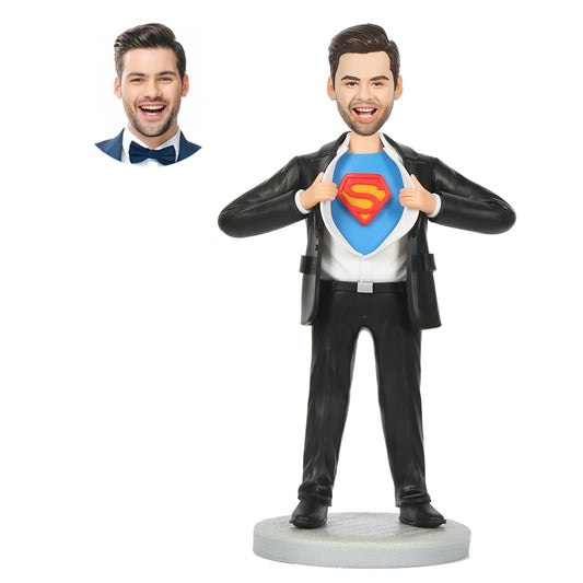 Super Dad Suit Men's Custom Bobblehead