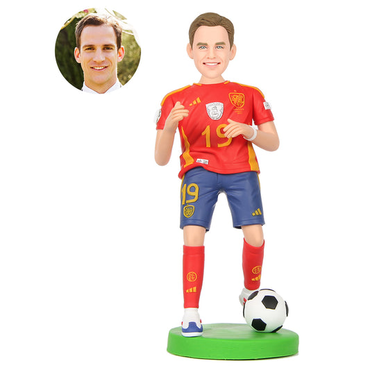 Spain Soccer Football Player Custom Bobblehead