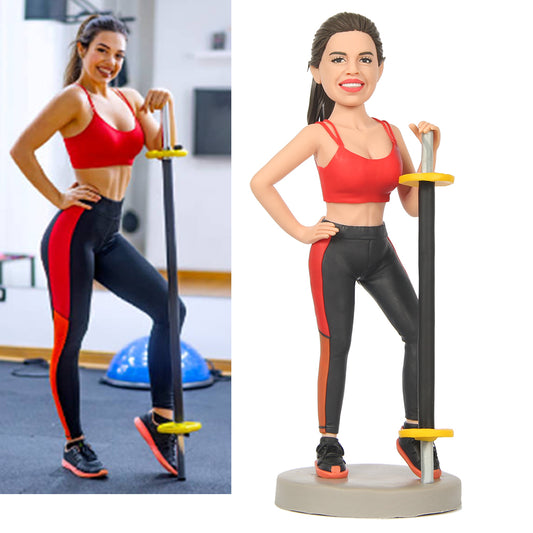 Fully Customizable Female Fitness Custom Bobblehead