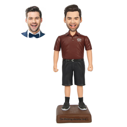 Custom Casual Smile Male Bobbleheads