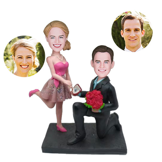 Propose Marriage Custom Bobbleheads